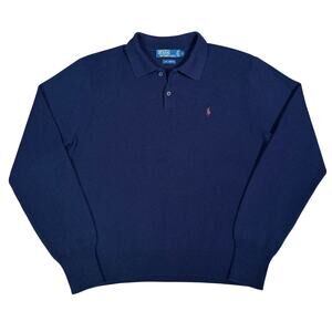 Vintage Polo Ralph Lauren Lambswool Collared Sweater Men’s Size Large